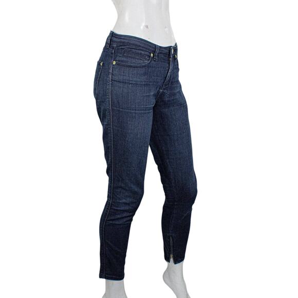 Ksubi Women's Spray on Skinny Jeans ankle zip crop in Blue after party Size 26 - Picture 4 of 12